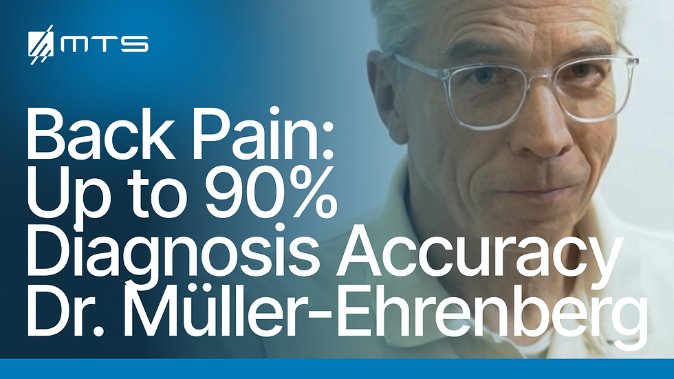 Dr Hannes Müller-Ehrenberg, specialist in conservative musculoskeletal medicine.
