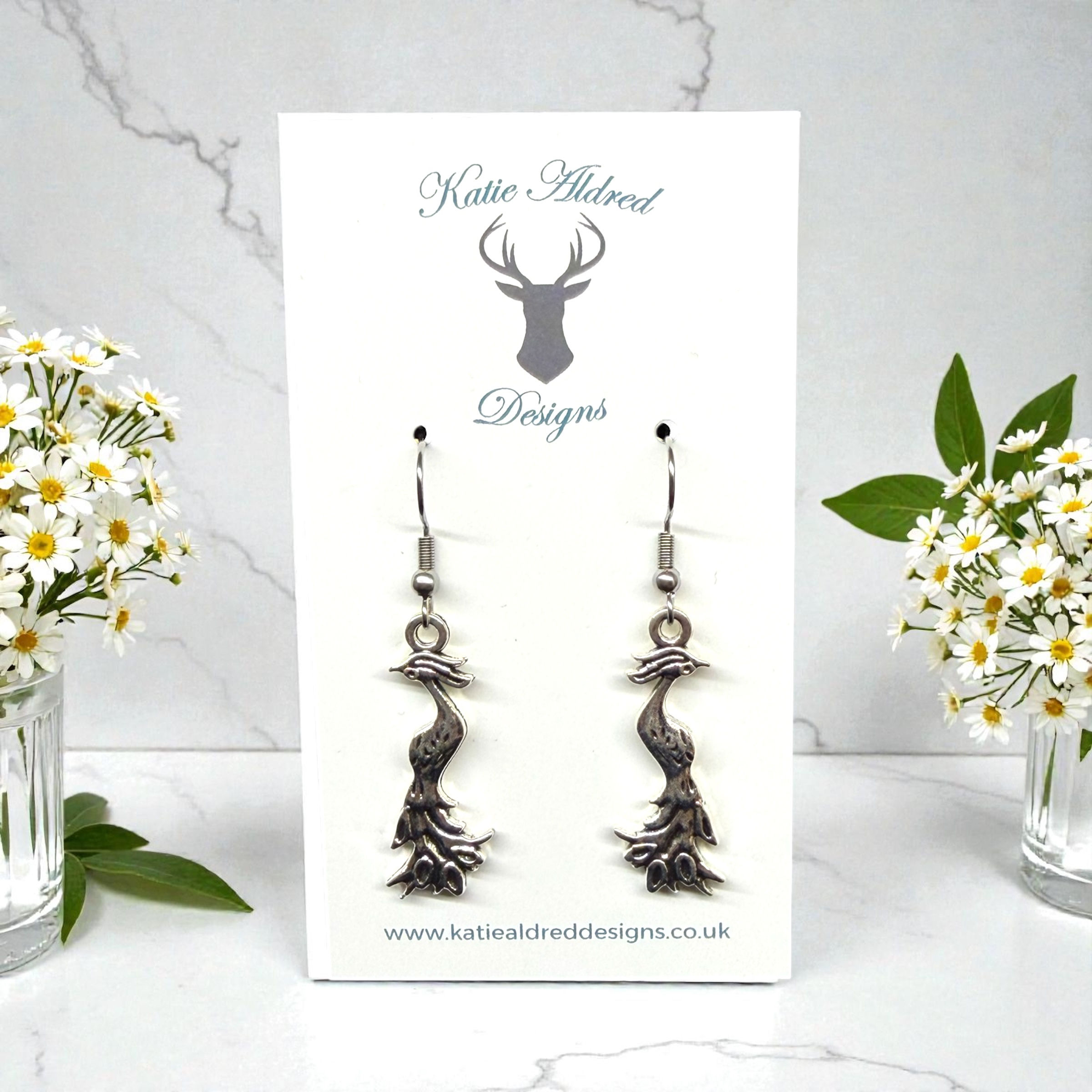 Charm Earrings - Peacock