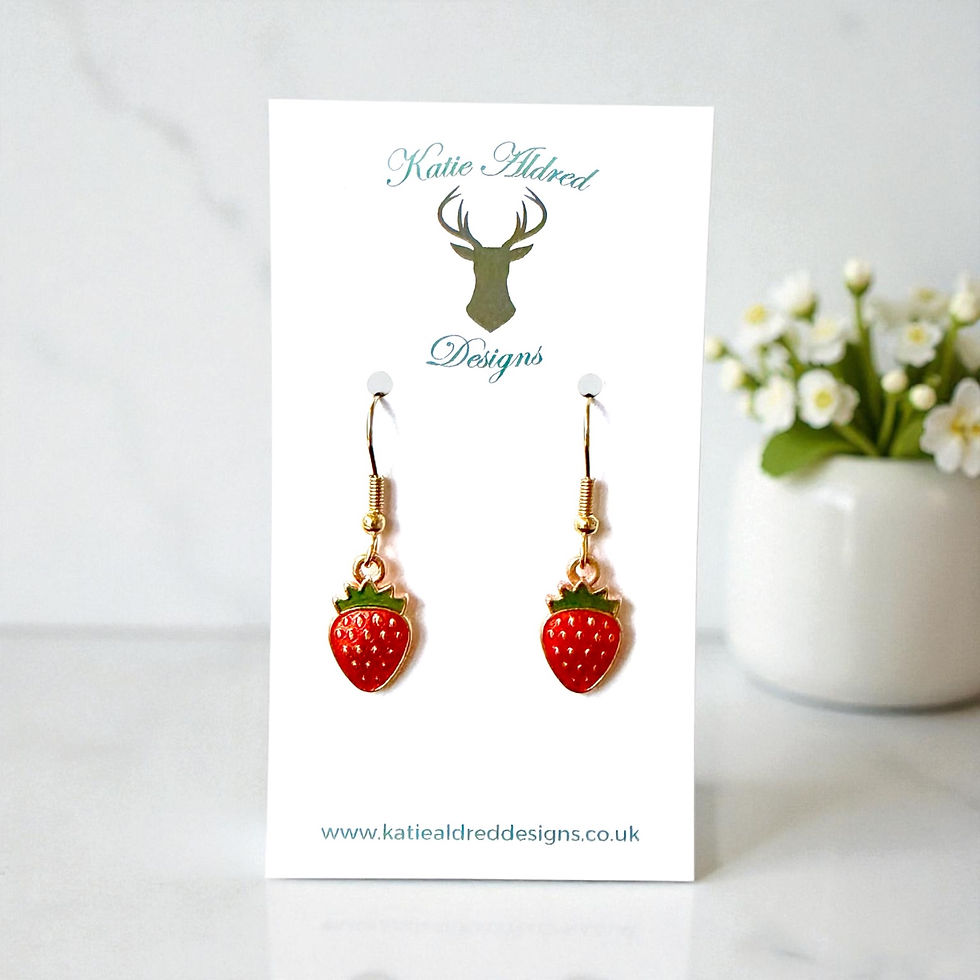 Charm Earrings - Strawberry