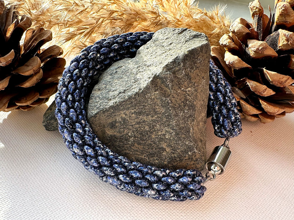Rope Bracelet - Tweedy Blue handmade jewellery