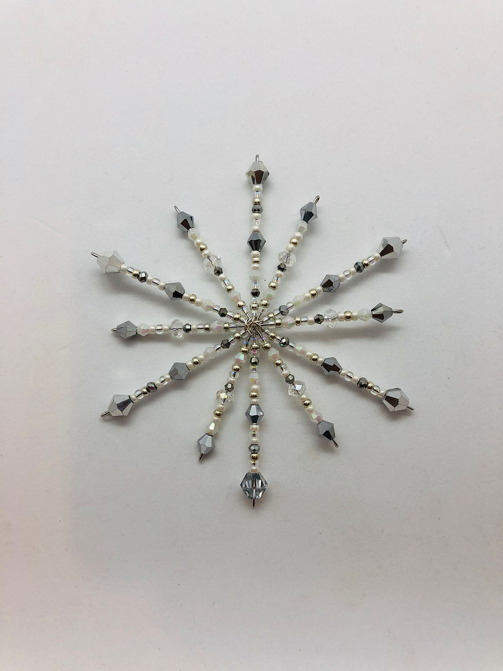 Beaded Wire Snowflakes