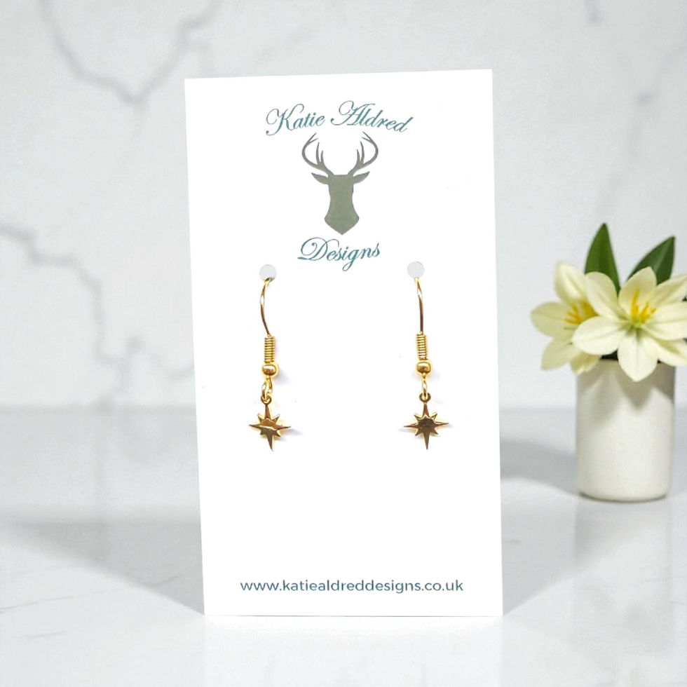 Charm Earrings - Small Gold Star