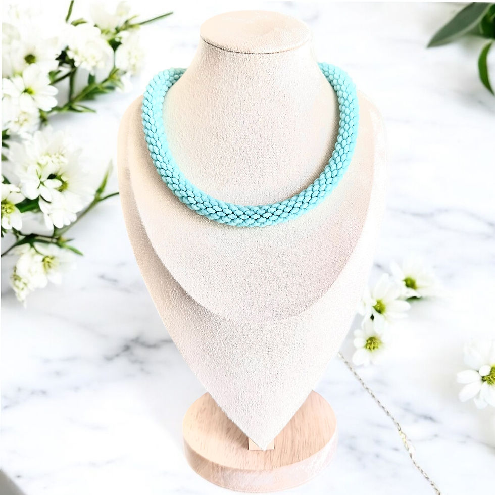 Rope Necklace - Matt Seafoam