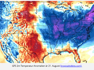 Köldvåg i bl.a. USA och Sydamerika just nu