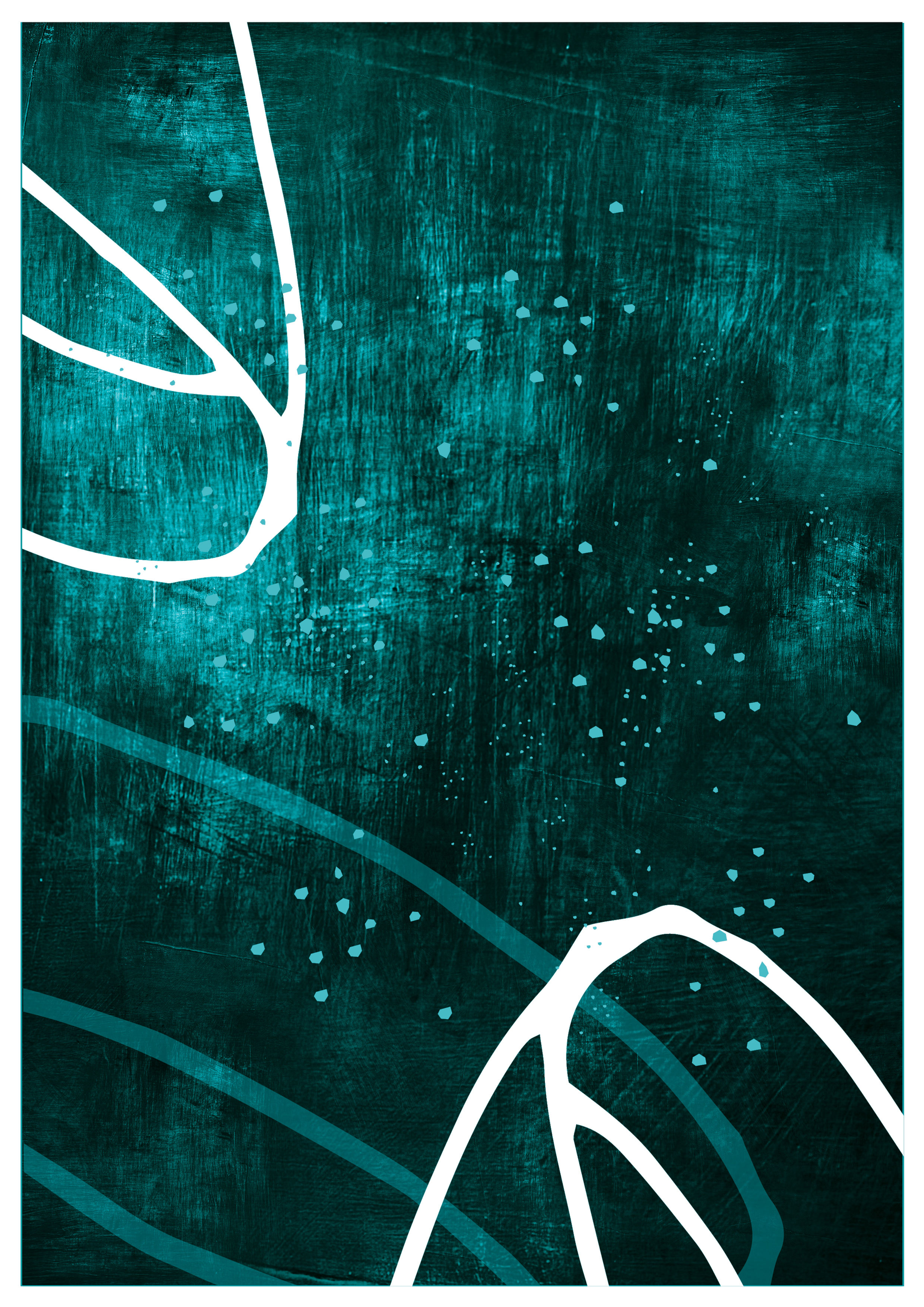 TEXTURE & LINE - Teal Lines