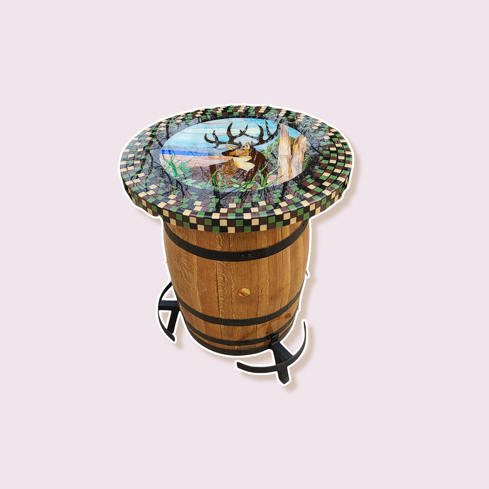 Deer Barrel Table