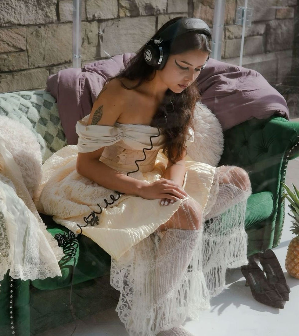 Lexa Gates in the box for her album rollout