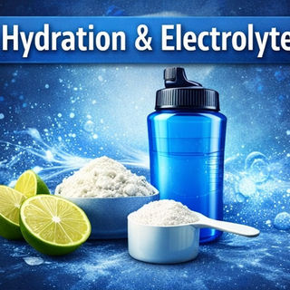 hydration and electrolytes with fruit powder and drink cup