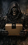 gravewalker holding a shipping box