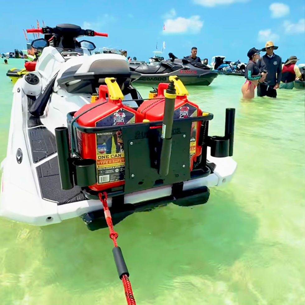 jetski with accessories on it.