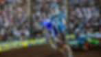Max Vohland riding his dirt bike at supercross