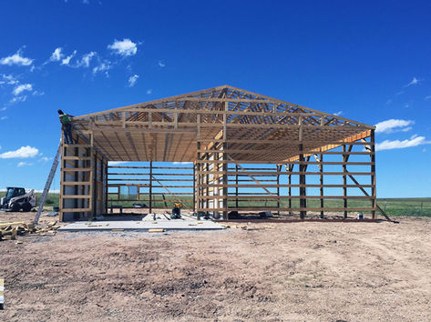 new pole barn construction project
