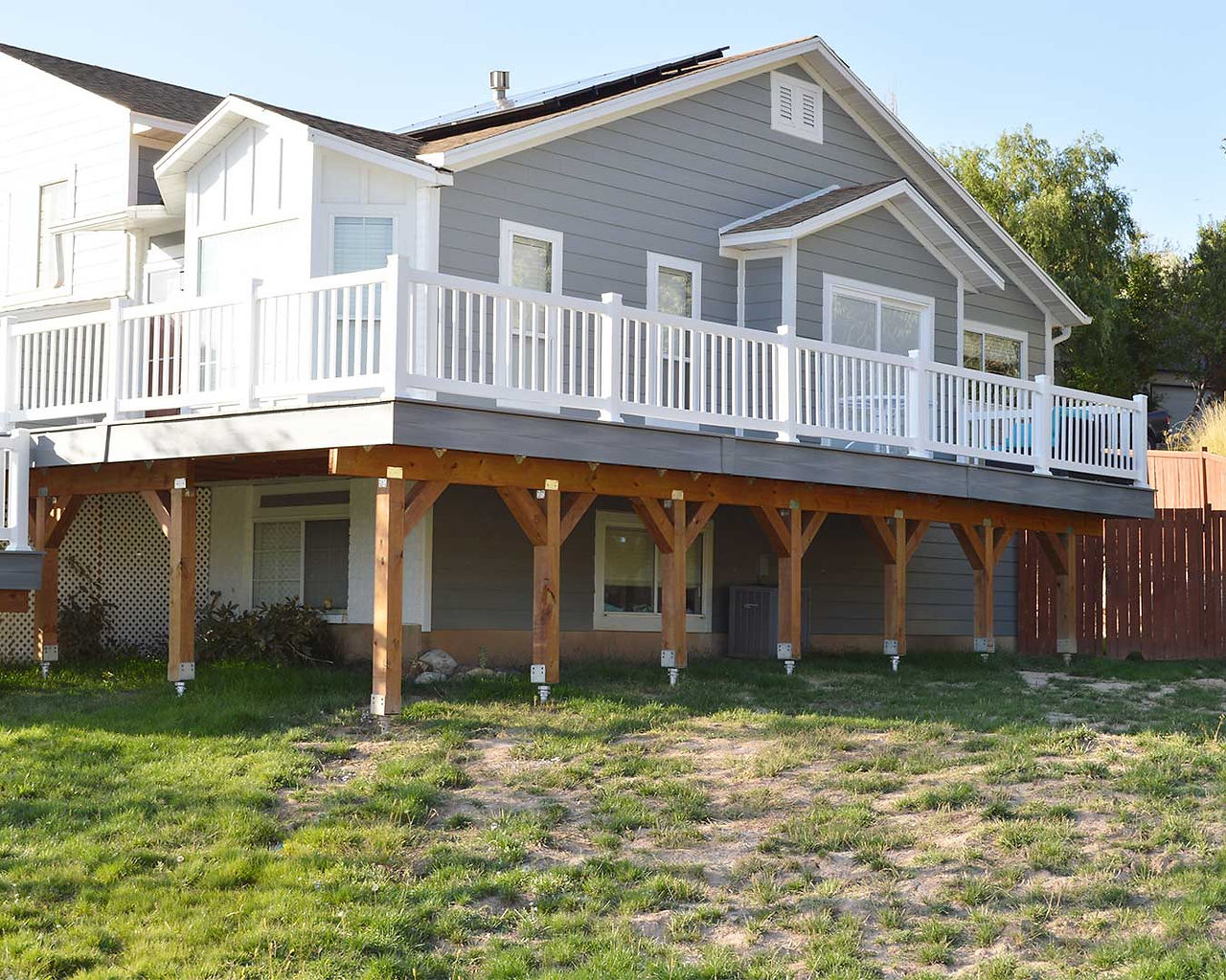 Clean post deck installation build