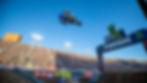 Max Vohland Jumping over the finish line at Supercross