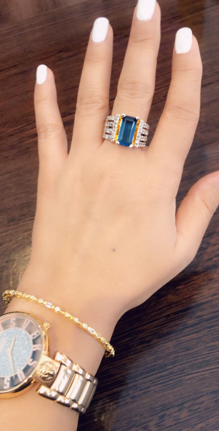 Thumbnail: Reej 22k Gold and Rhodium plated Ring.