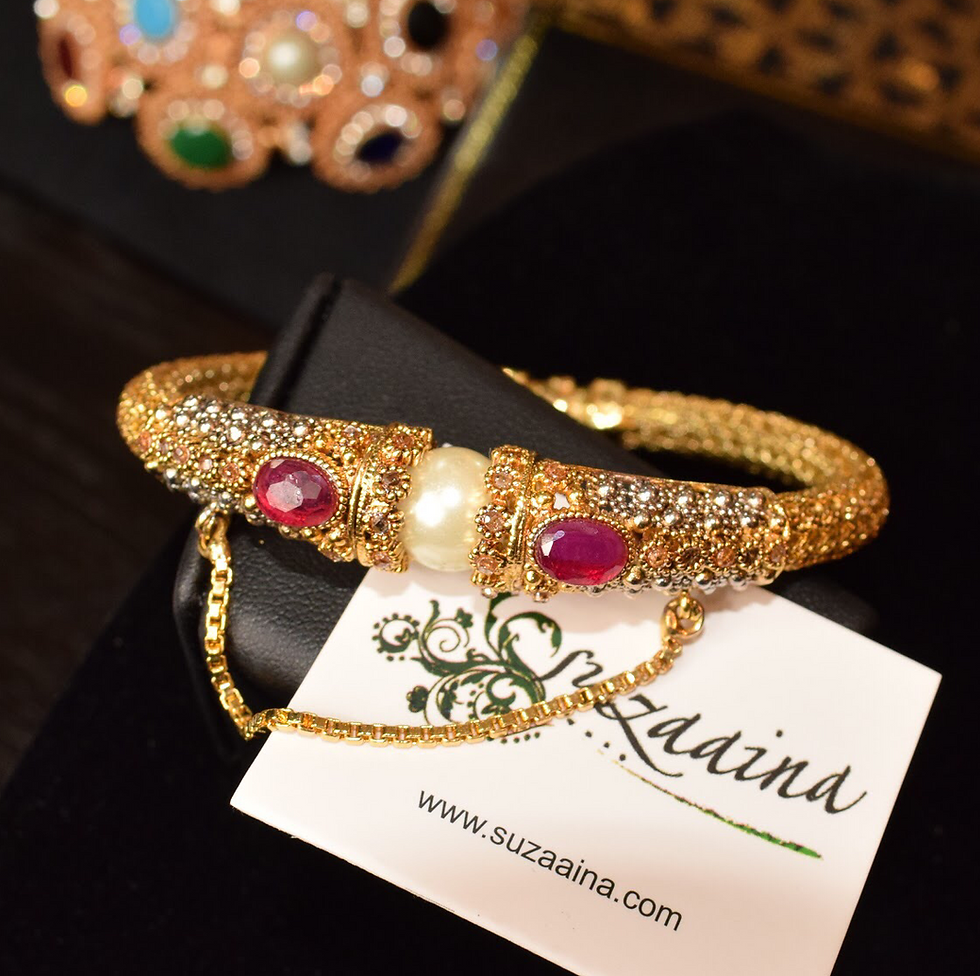 Thumbnail: Humaya 22k Gold plated Handcrafted Kanghan.