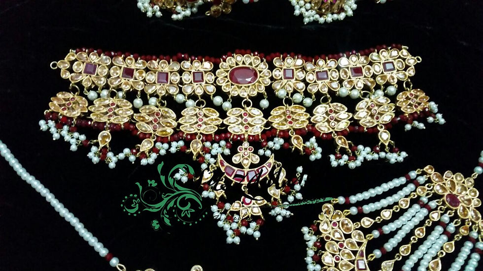 Thumbnail: Sassi 24k Gold Plated Bridal Set