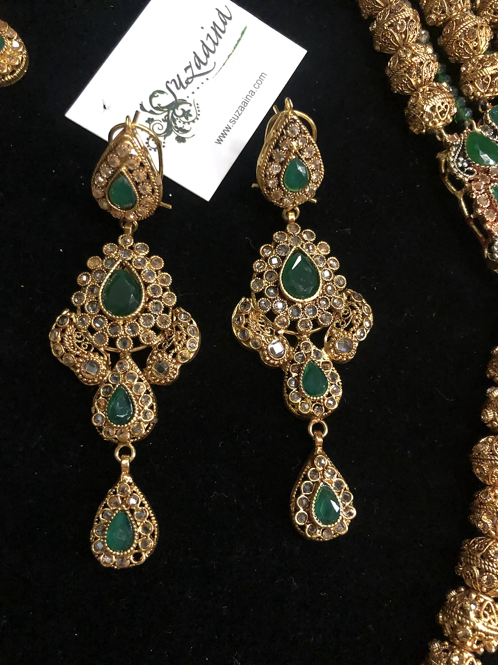 Thumbnail: Subhani 22k Gold plated Set with Ankara Mala.