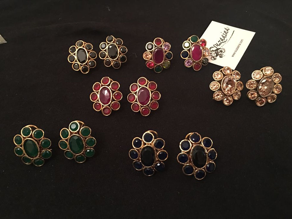 Gul 22k Gold plated Handcrafted Studs 