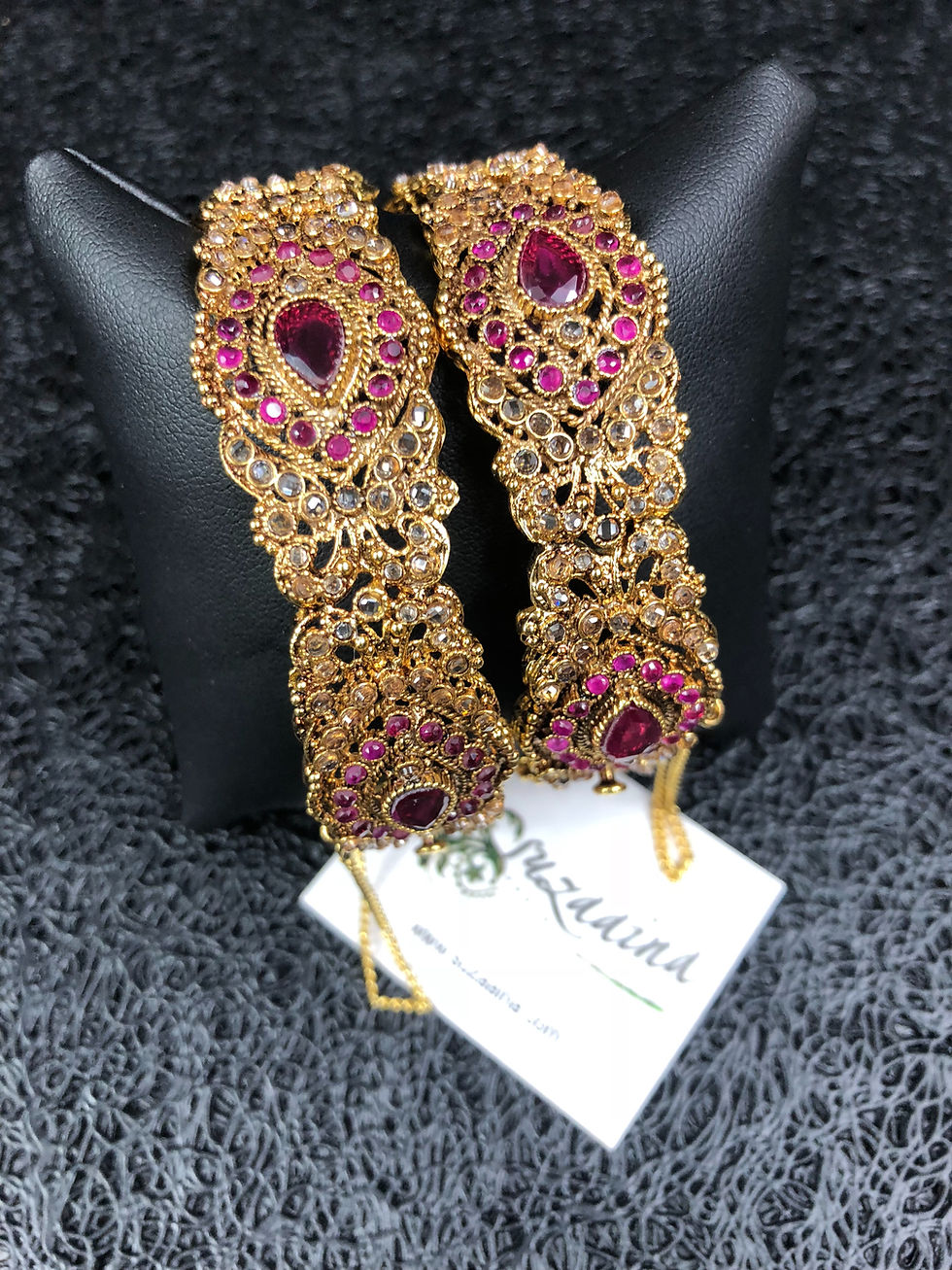 Thumbnail: Manar 22k Gold plated Handcrafted Bangle.