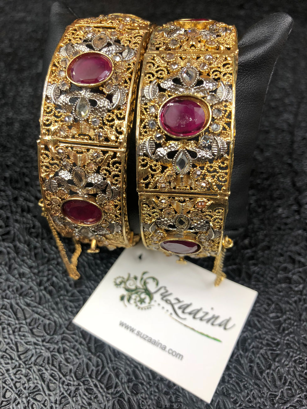 Thumbnail: Shehrozi 22k Gold plated Handcrafted Bangle