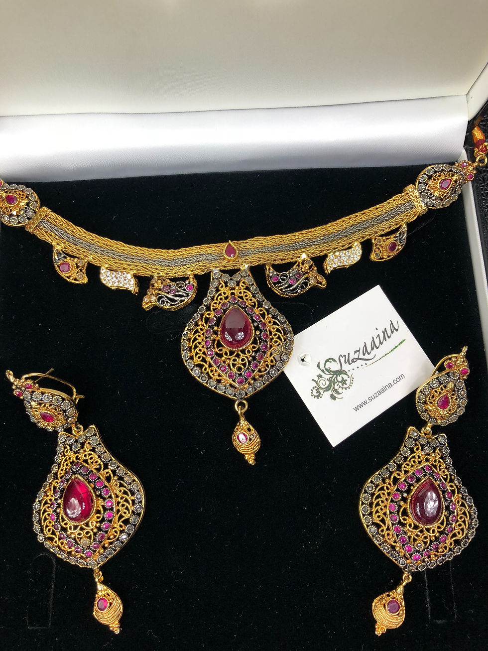 Thumbnail: Manar 22k Gold plated Set.