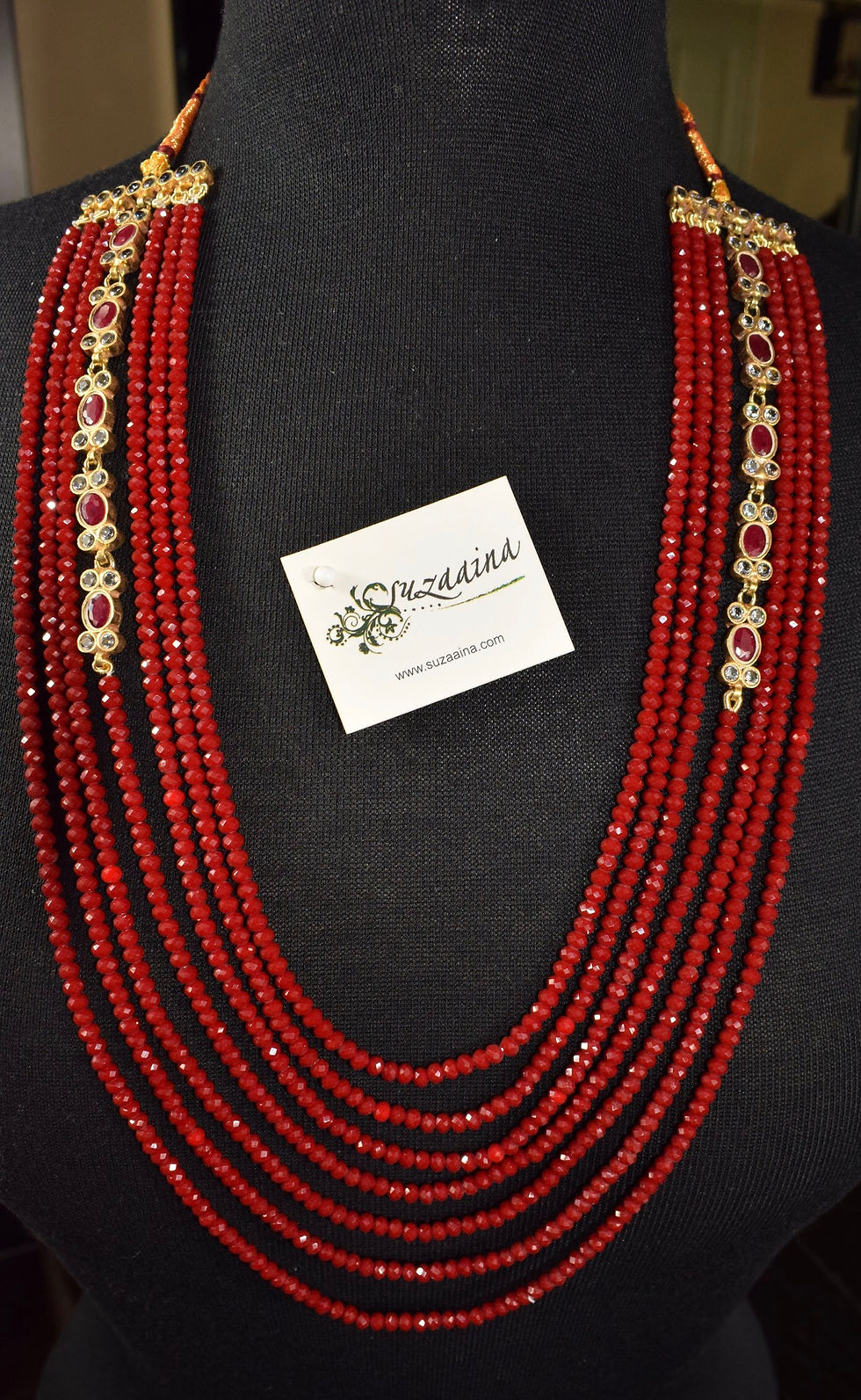 Thumbnail: Dahab 22k Gold plated Handcrafted Mala. 