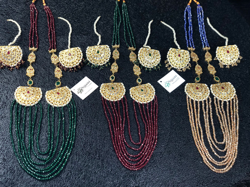 Thumbnail: Sultani 22k Gold plated Handcrafted Mala Set.