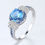 Thumbnail: Blue sky 925 Sterling Silver Sapphire Ring.