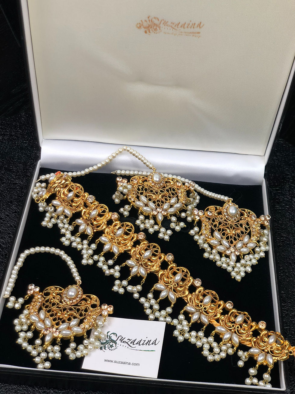 Thumbnail: Shan e aalam 22k Gold plated Choker Set.