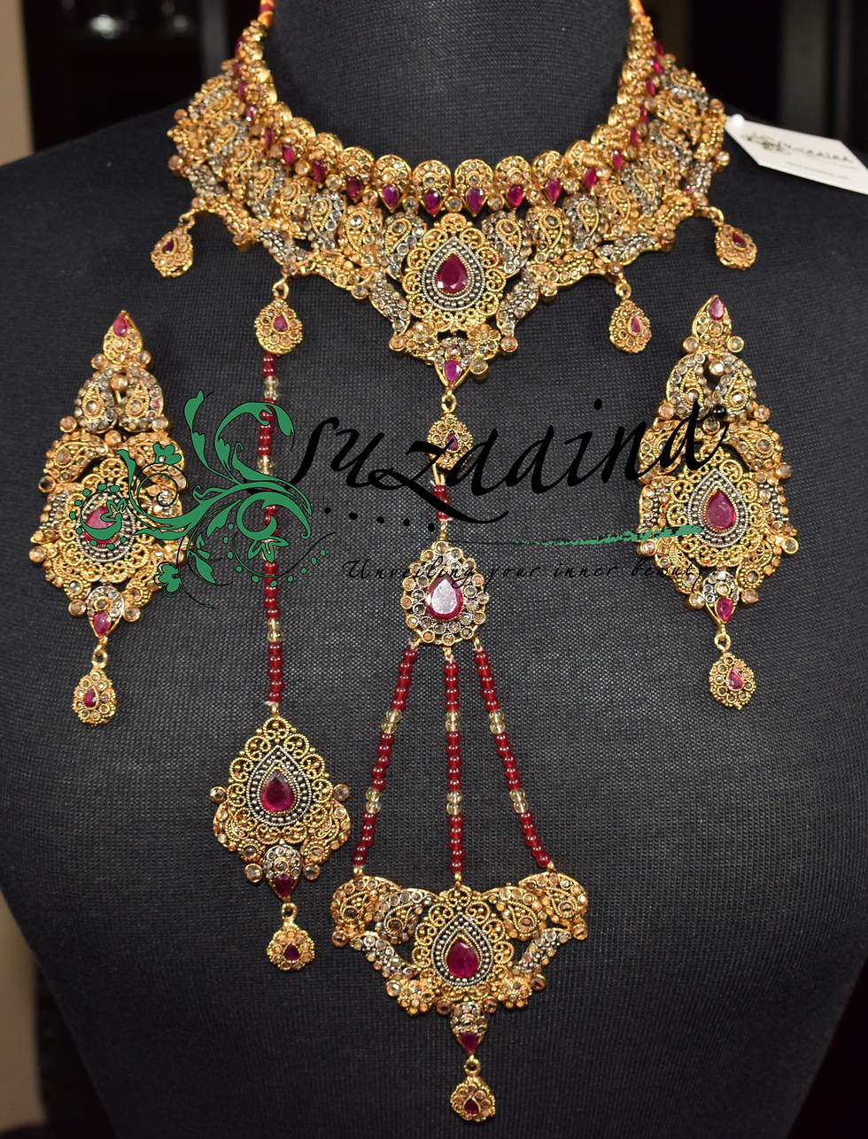 Thumbnail: Paras 22k Gold plated Bridal Set