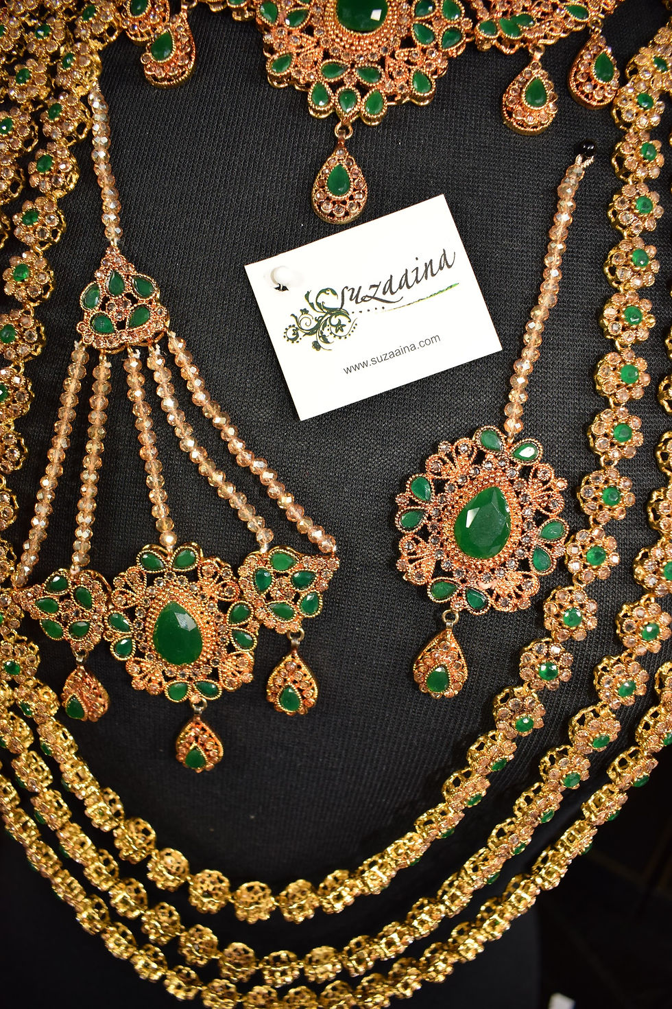 Thumbnail: Nigha 22k Gold plated Bridal Set.