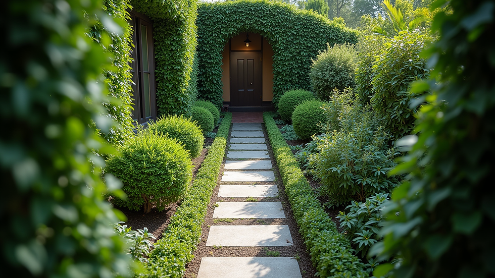 High angle view de jardim vertical com plantas verdes variadas