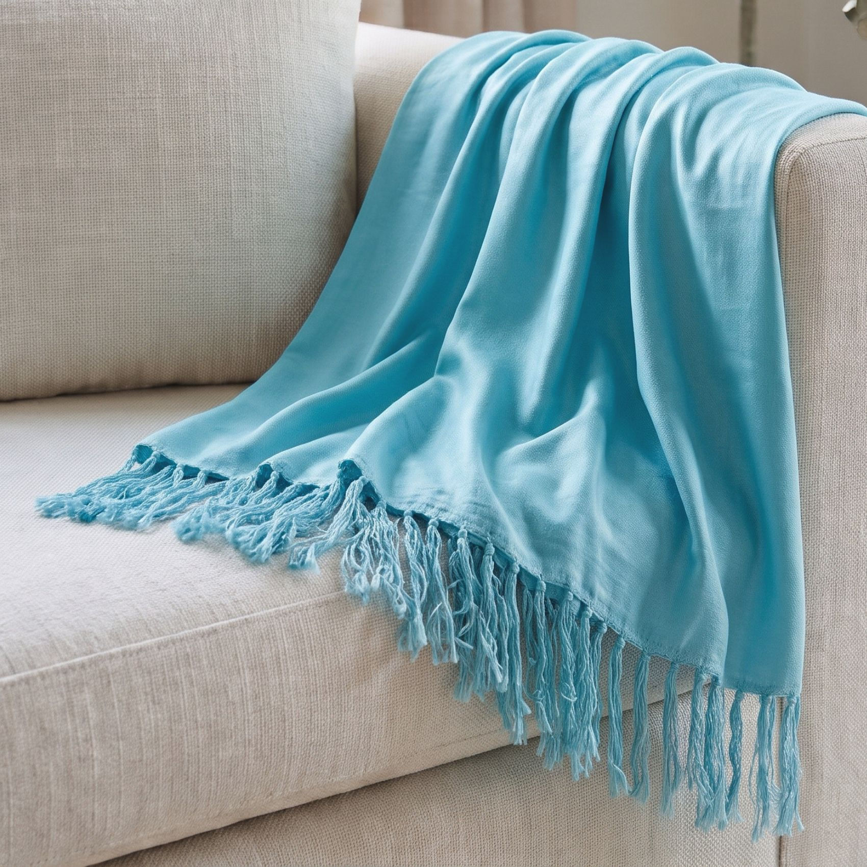 Bamboo Mink Plush Throw Blanket, 68"