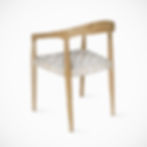 teak leather strappy chair