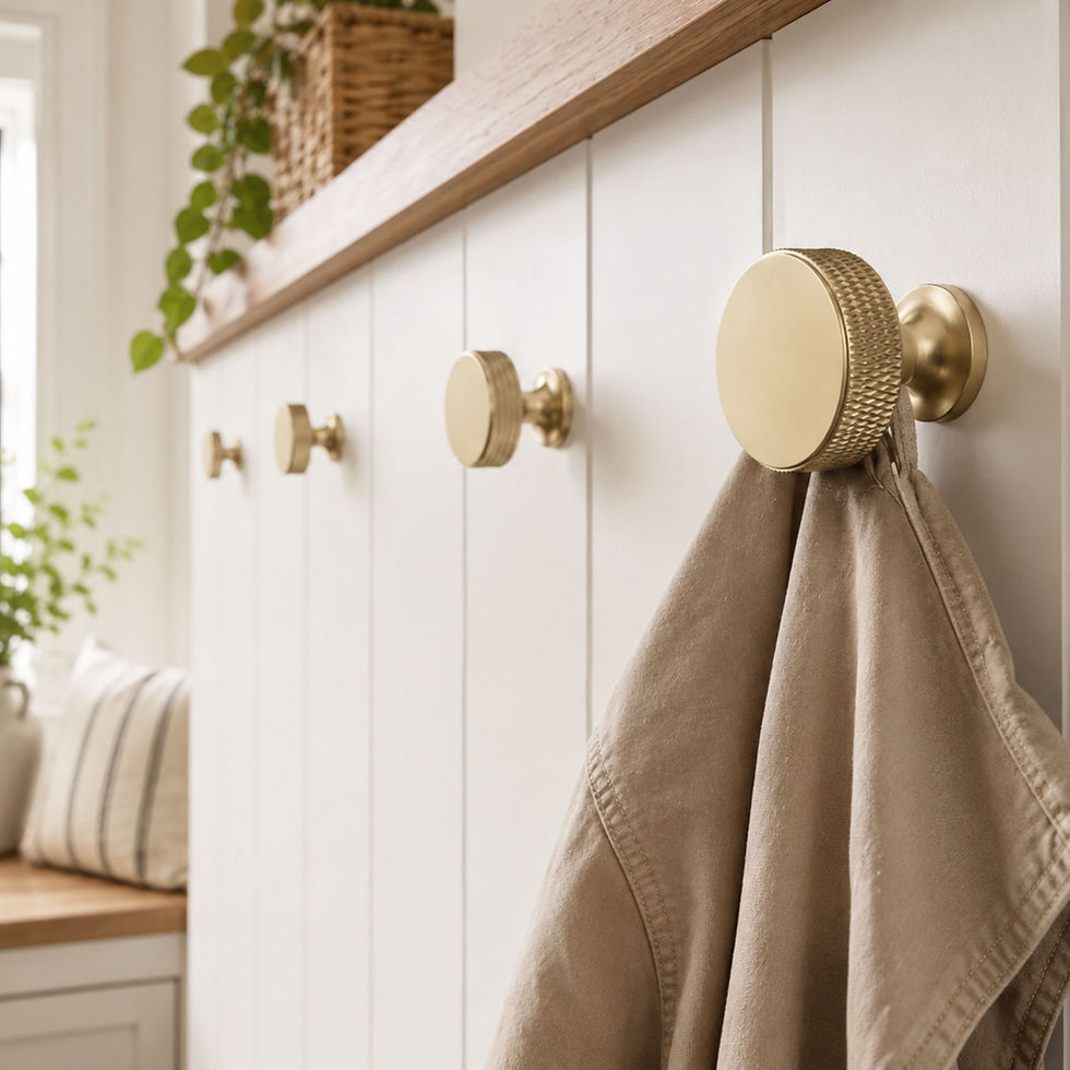 champagne gold knurled knobs