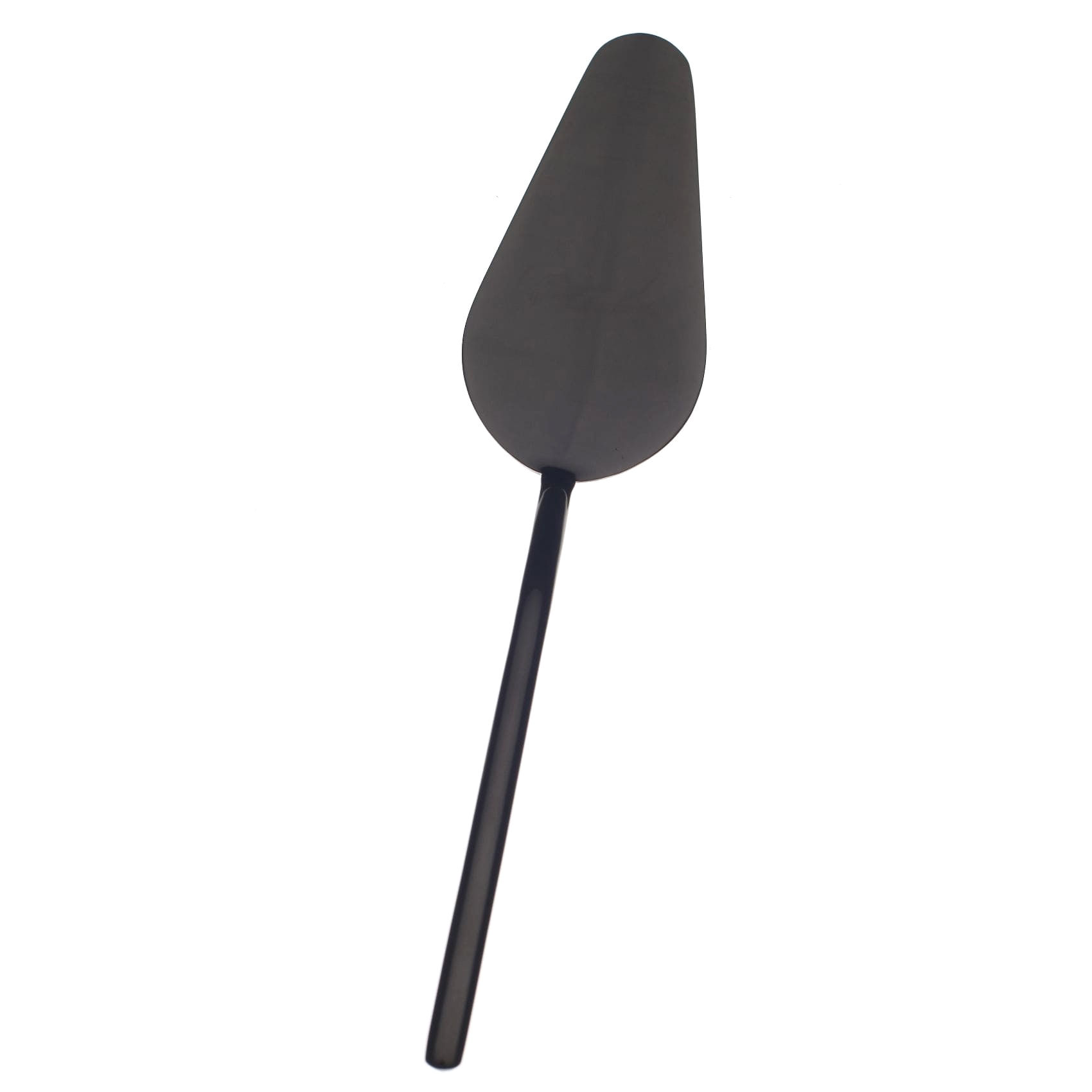 black stainless server set