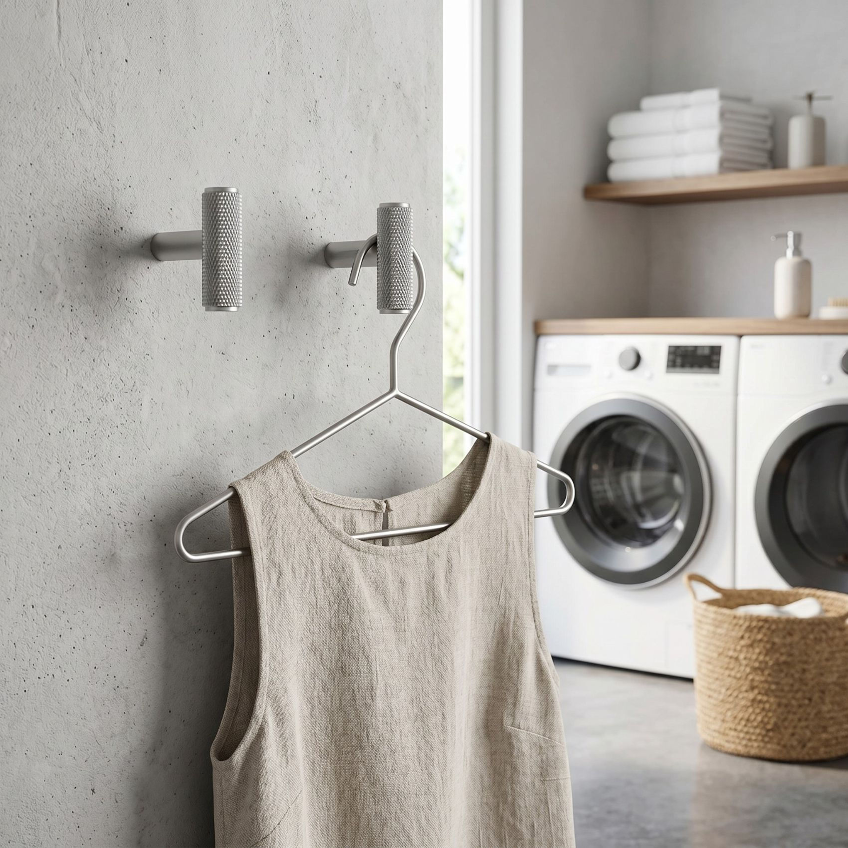 knurled wall hook set