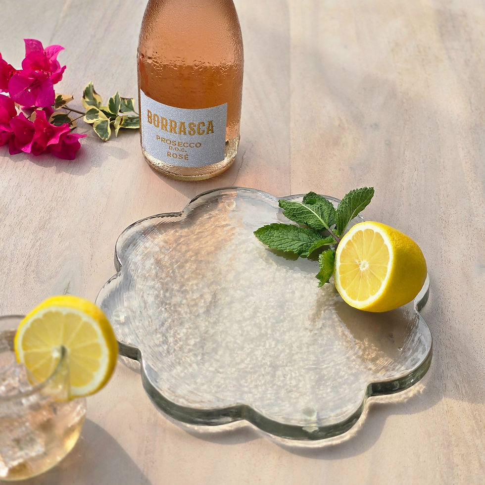 Glass cutting boards can double as serving trays because they’re durable, easy to clean, and non-porous :)