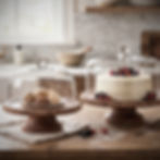 cake pedestal with glass lid
