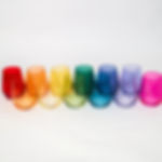 beautiful crystal glasses, lead free and colorful