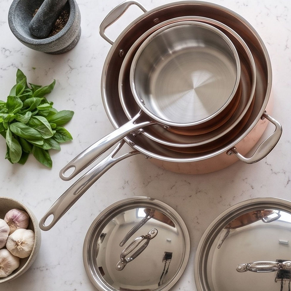 copper pots and pans set