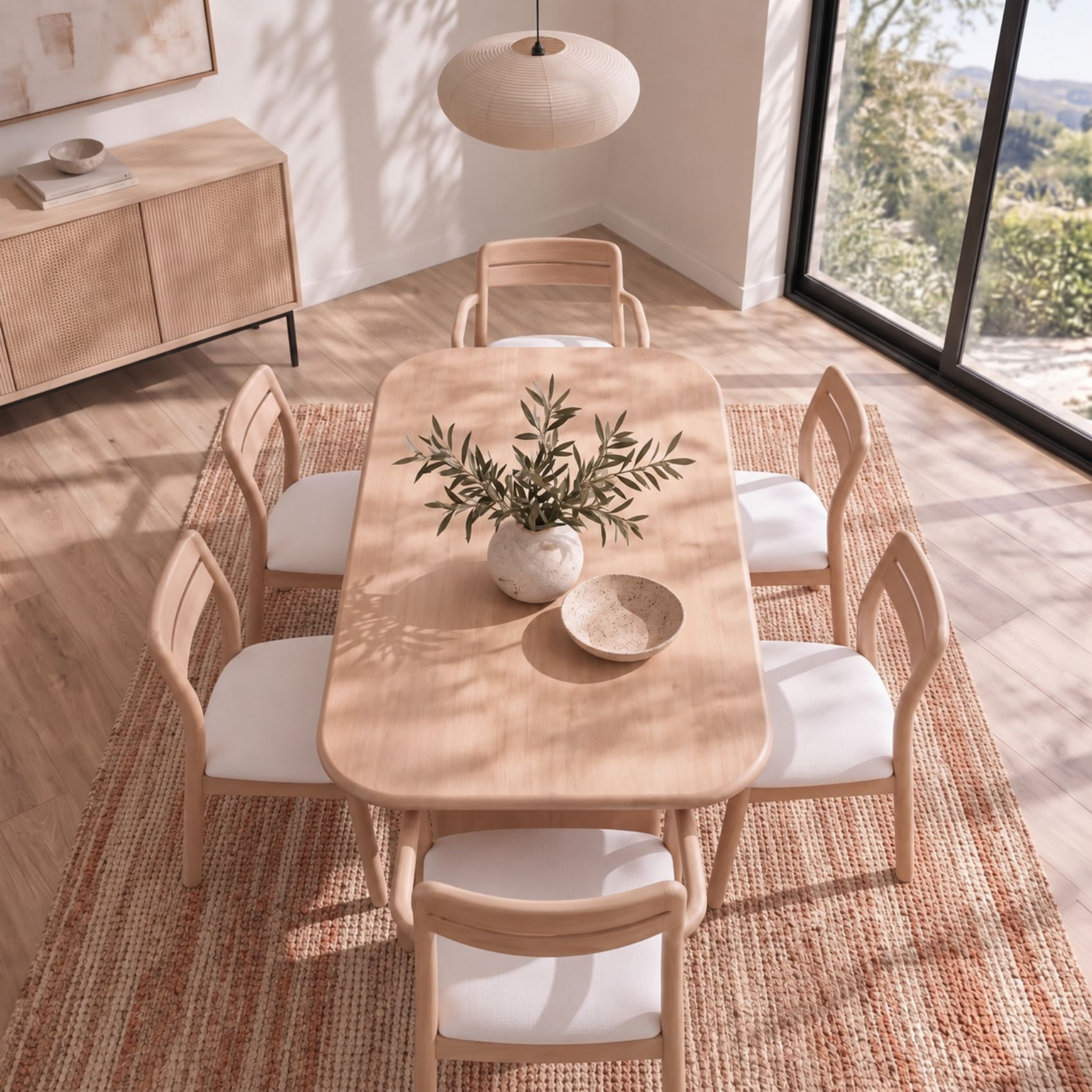 dining table Japandi style