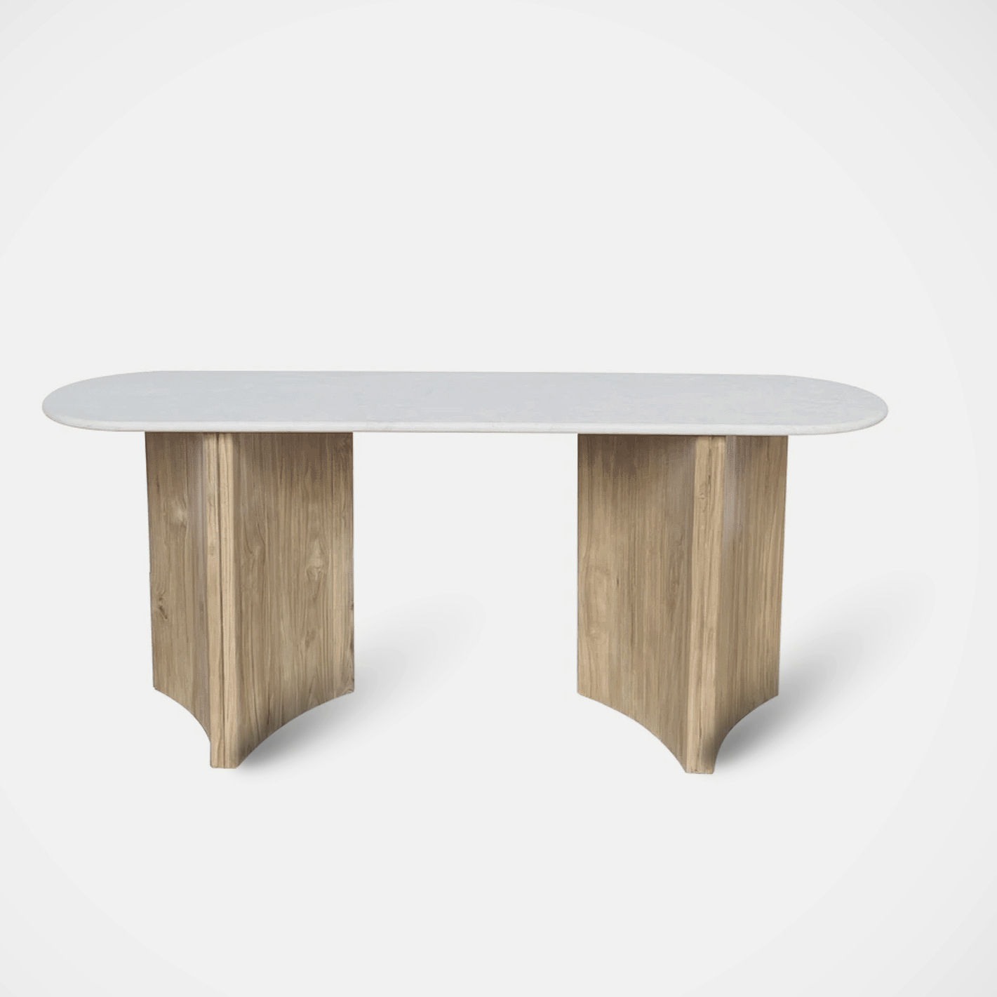 teak and stone console table