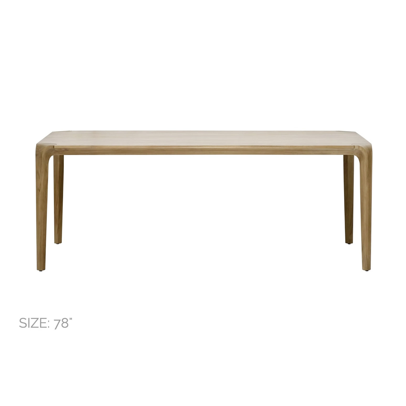 78" teak dining table