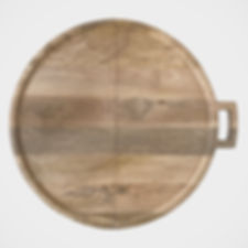 round mango wood pizza tray