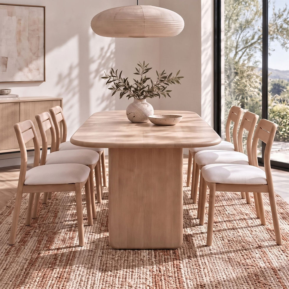 Japandi style dining table