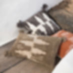 tribal wool accent pillow