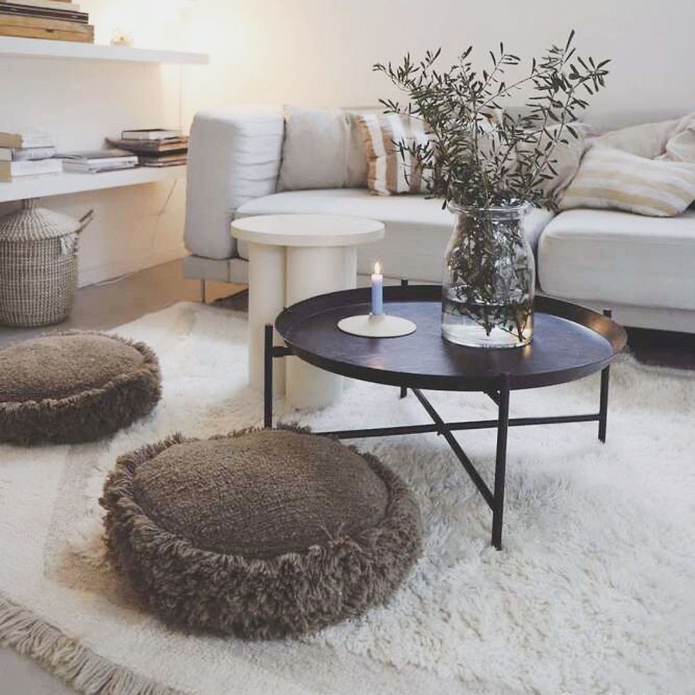 natural sheep wool rug