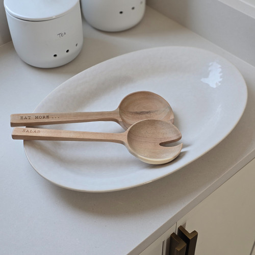 Plank + Wood Salad Server Set